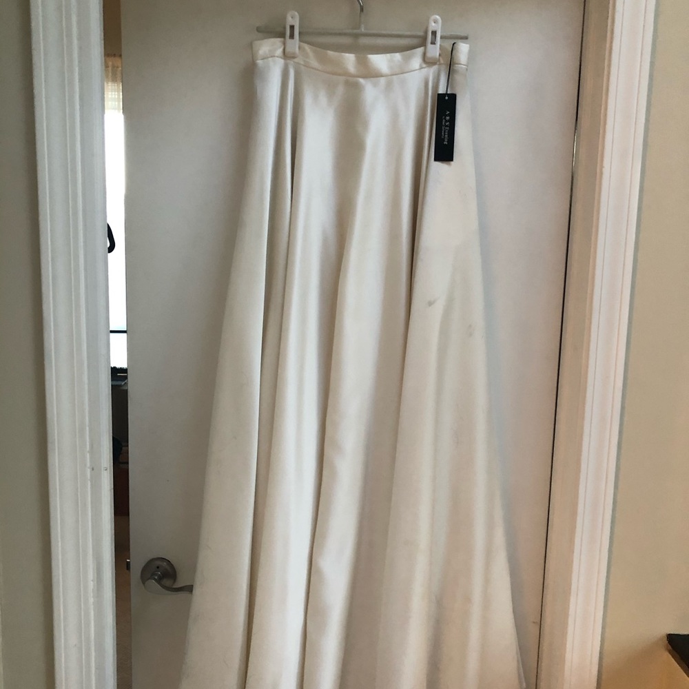 A.B.S. Evening Cream Satin Evening Gown